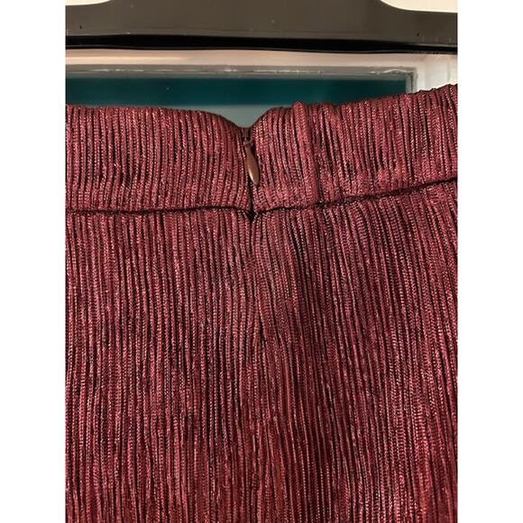 NWT M MISSONI Rust Maroon Metallic Lame Pencil Straight Zip Party IT 40 US 4 - Picture 9 of 11